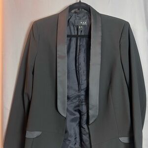 MNG by Mango Elegant Black Tuxedo Style Blazer
